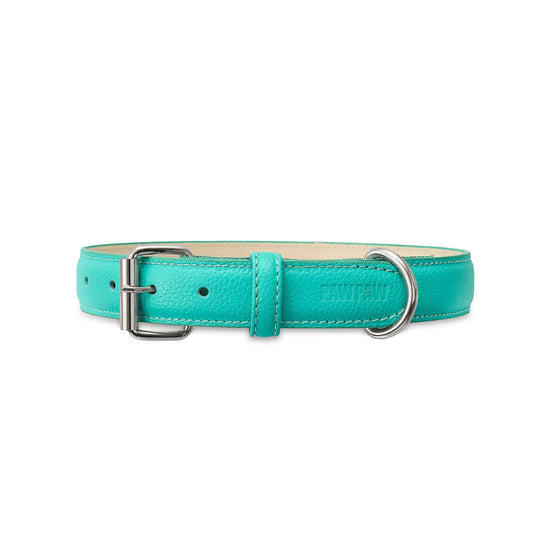 Teal Leather Collar
