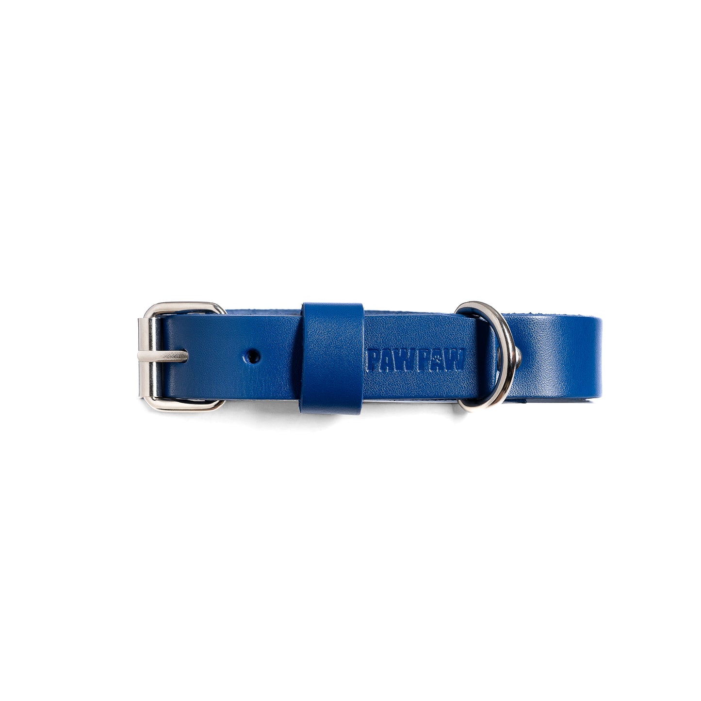 Blue Leather Collar