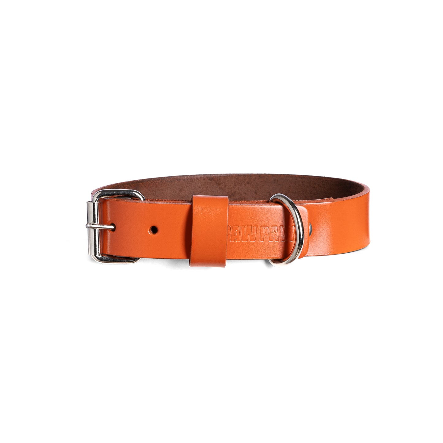 Orange Leather Collar