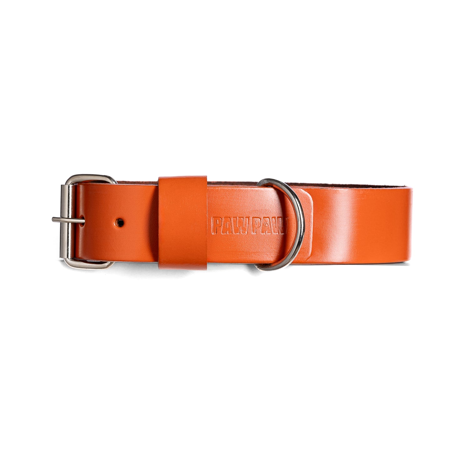 Orange Leather Collar